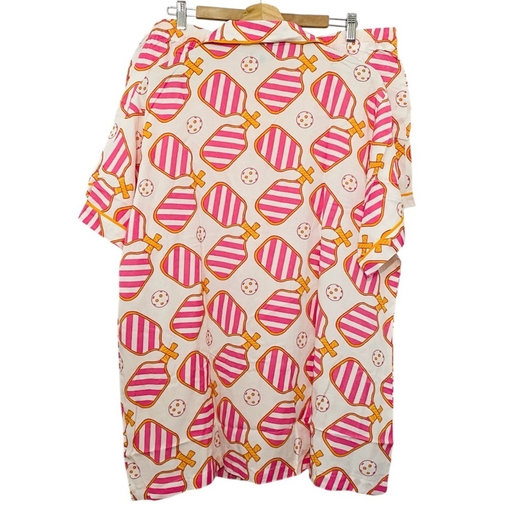 New Katie Kime Pickleball Novelty Print Pajama Short Set NWOT Size 3XL / 2XL - Picture 7 of 16